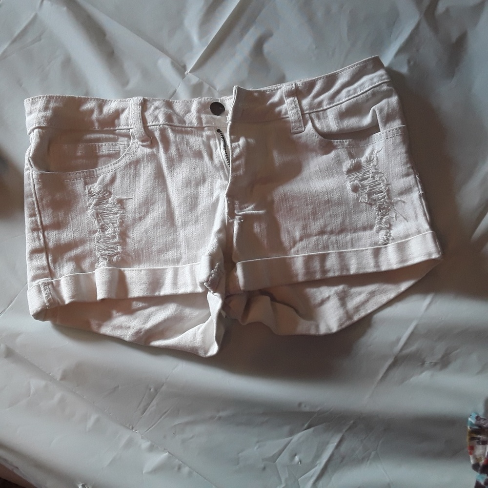 White 2.1 Denim Shorts Size 27,